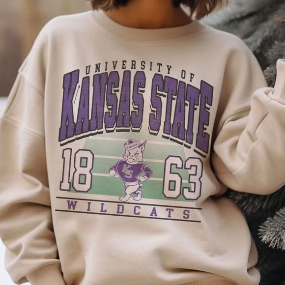 Vintage Kansas State Wildcats football Sweatshirt Men Women - Picture 1 of 1